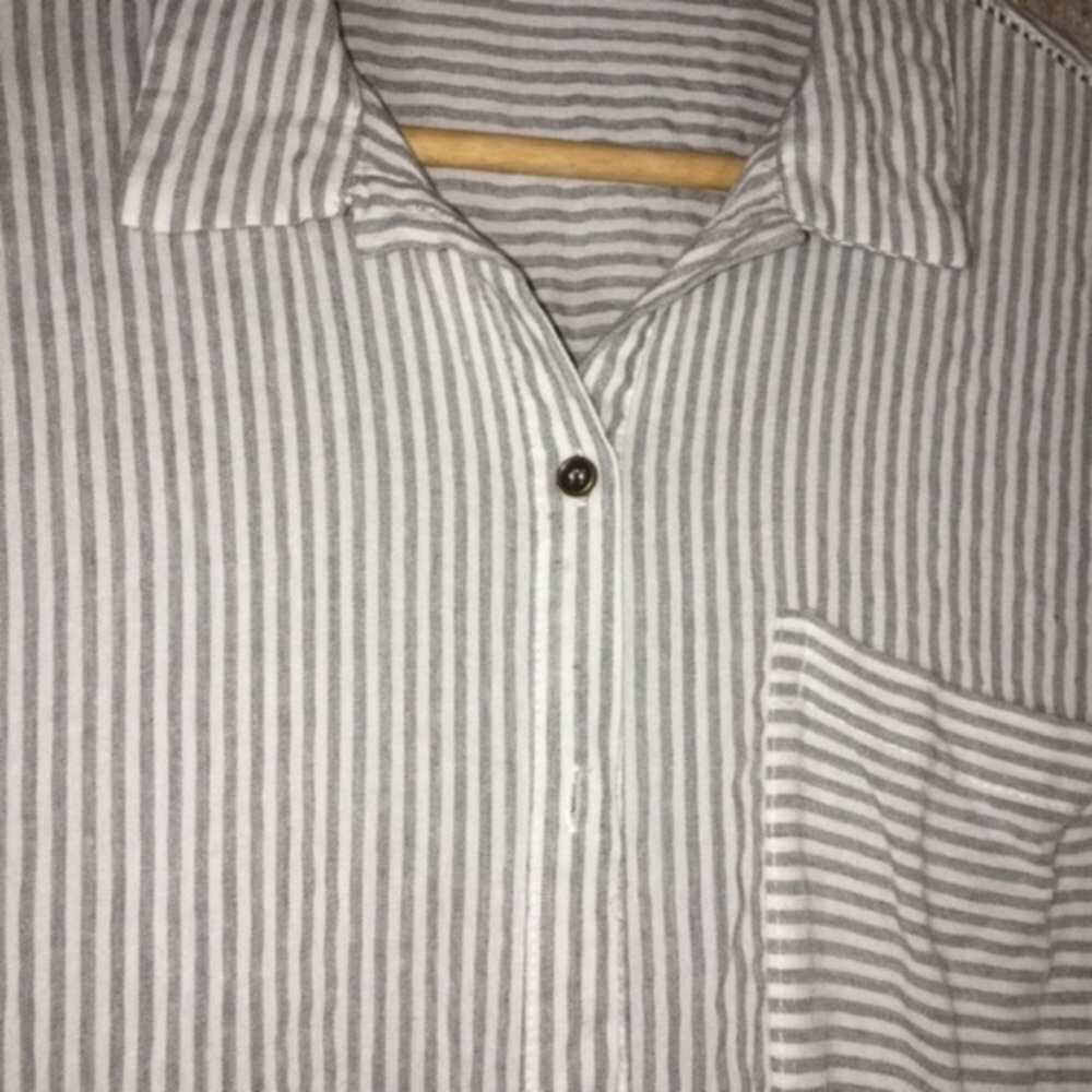 JODIFL Striped Oversized Button Down Tunic - Picture 3 of 6